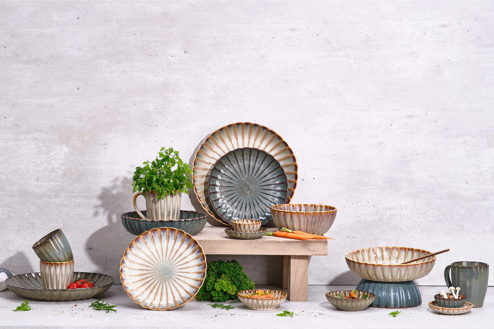 Cosy & Trendy Astera Ocean Blue Dinner Plates - ø 27.5 cm - Set of 4