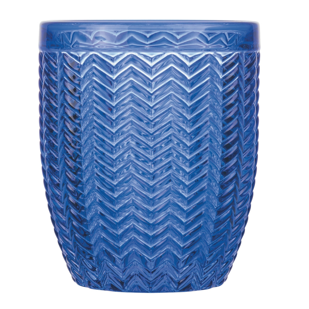 Villa d'Este Home Water Glasses Geometrie Ocean - Blue - 350 ml - Set of 6
