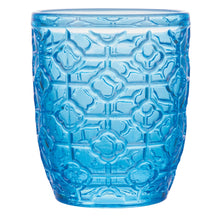 Villa d'Este Home Water Glasses Geometrie Ocean - Blue - 350 ml - Set of 6