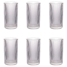 Villa d'Este Home Cylinder Drinking Glasses - Transparent - 405 ml - Set of 6