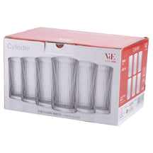 Villa d'Este Home Cylinder Drinking Glasses - Transparent - 405 ml - Set of 6