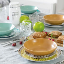 Villa d'Este Home Dinnerware Set Marea Porcelain 18-piece / 6 persons - 6 dinner plates, 6 breakfast plates and 6 deep plates