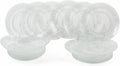 Villa d'Este Home Dinnerware Set Imperial Glass 18-piece / 6 persons - 6 dinner plates, 6 breakfast plates and 6 deep plates