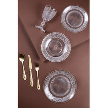 Villa d'Este Home Dinnerware Set Imperial Glass 18-piece / 6 persons - 6 dinner plates, 6 breakfast plates and 6 deep plates