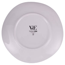 Villa d'Este Home Dinnerware Set Wave White Porcelain 18-piece / 6 persons - 6 dinner plates, 6 breakfast plates and 6 deep plates