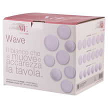 Villa d'Este Home Dinnerware Set Wave White Porcelain 18-piece / 6 persons - 6 dinner plates, 6 breakfast plates and 6 deep plates