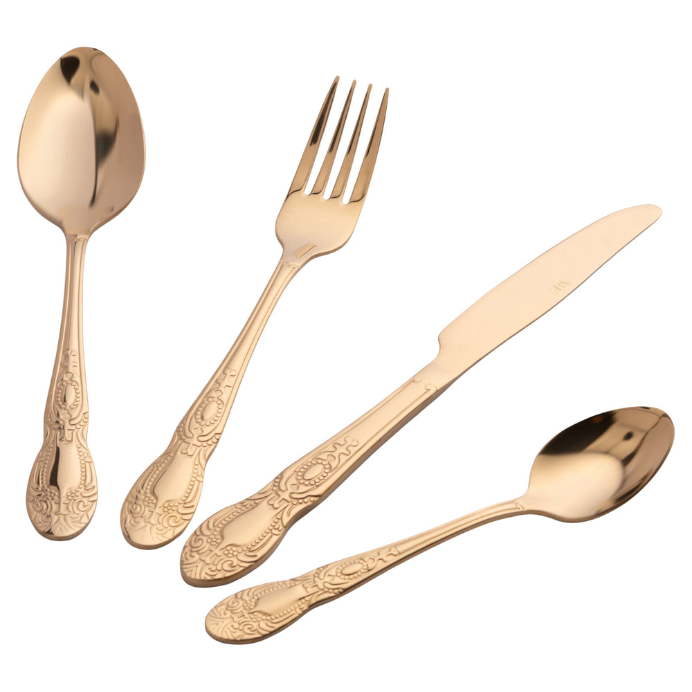 Villa d'Este Home Cutlery Set Wonderland - Gold - 24 pieces / 6 persons