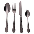 Villa d'Este Home Cutlery Set Wonderland - Black - 24 Pieces / 6 People