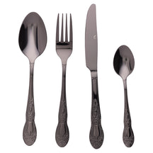 Villa d'Este Home Cutlery Set Wonderland - Black - 24 Pieces / 6 People
