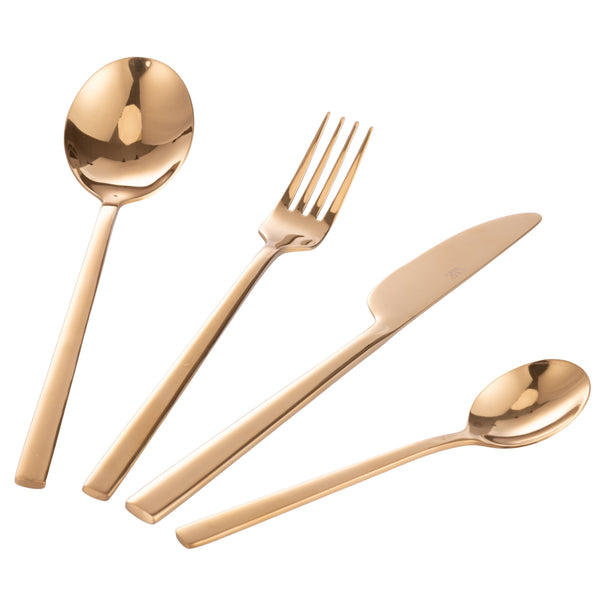 Villa d'Este Home Set de cubiertos Stylo - Oro - 24 piezas / 6 personas