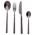 Villa d'Este Home Cutlery Set Stylo - Black - 24 pieces / 6 persons