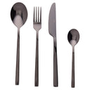 Villa d'Este Home Cutlery Set Stylo - Black - 24 pieces / 6 persons