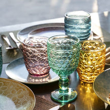 Villa d'Este Home Water Glasses Geometrie Multicolor - 300 ml - 6 pieces