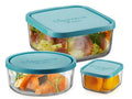 Bormioli Rocco Freshness trays Frigoverre - Glass - Blue - 3 pieces