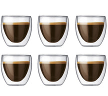 Bodum vaso de espresso de doble pared Pavina - válvula patentada - 80 ml - 6 piezas