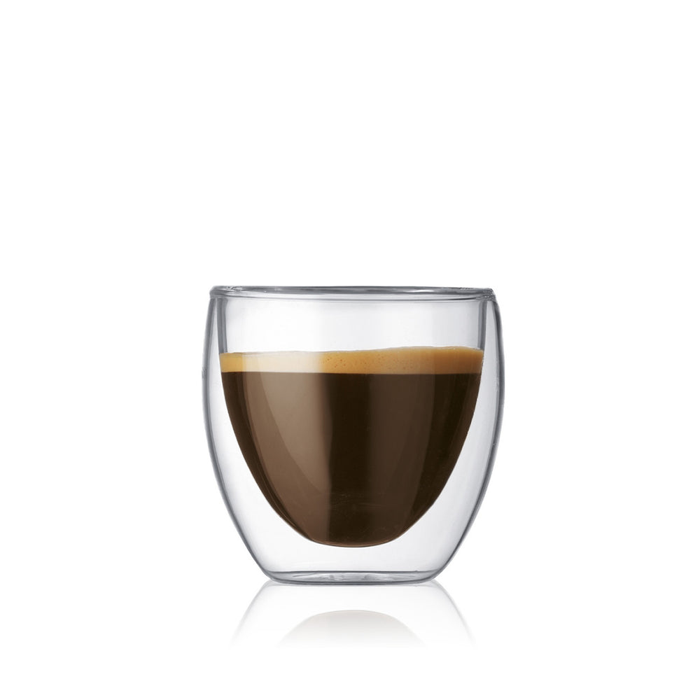 Bodum vaso de espresso de doble pared Pavina - válvula patentada - 80 ml - 6 piezas