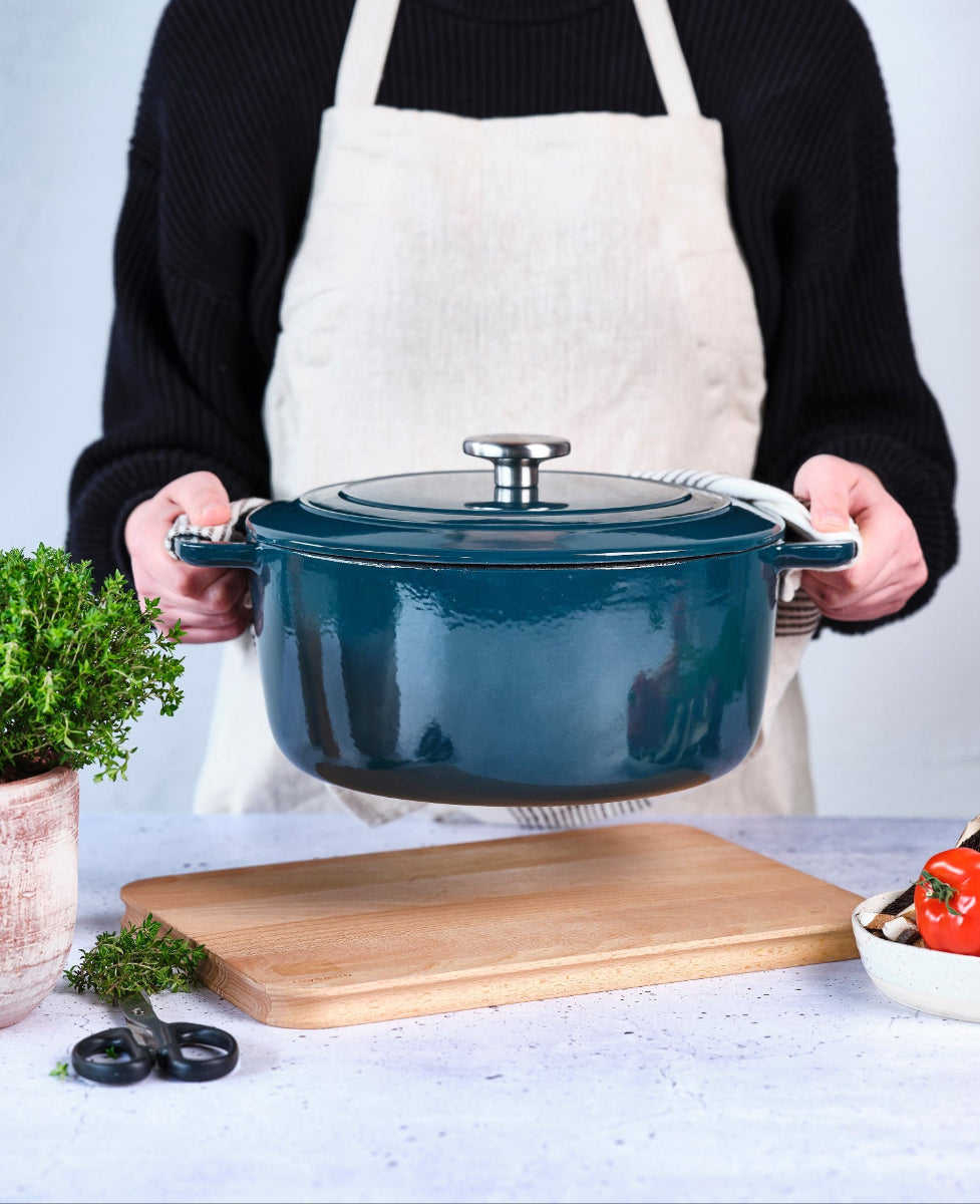 Cosy & Trendy Casserole Fontestic Cast Iron Green Heron Ø 28 cm / 6.8 Liter - Enamelled