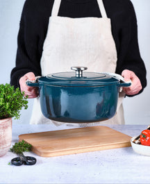 Cosy & Trendy Casserole Fontestic Cast Iron Green Heron Ø 28 cm / 6.8 Liter - Enamelled