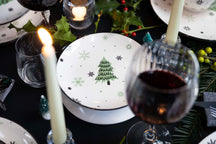 Cookinglife Christmas Dinnerware Set Green 18-piece / 6 persons - 6 dinner plates, 6 breakfast plates & 6 bowls