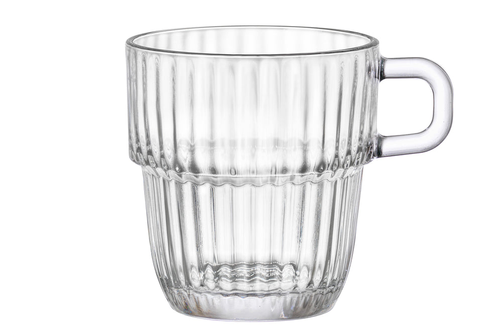 Vasos para té Bormioli Rocco - tazas de café con asa - apilables - Barshine 250 ml - 6 unidades