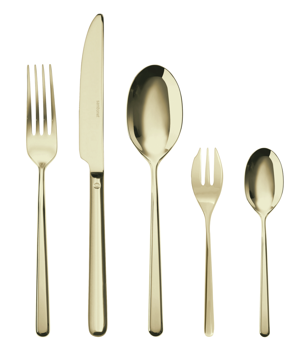 Sambonet Set de cubiertos Linear - Champagne - 30 piezas / 6 personas