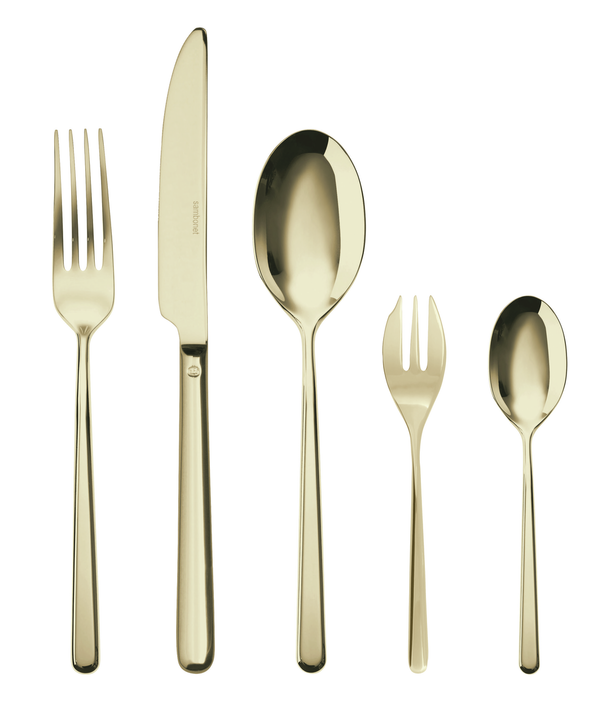 Sambonet Set de cubiertos Linear - Champagne - 30 piezas / 6 personas