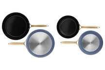 Cookinglife Frying pan set Style Blue Ø 24 and 28 cm – suitable for all heat sources – ceramic non-stick coating 