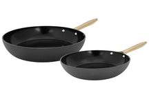 Cookinglife Frying pan set Style Black Ø 24 and 28 cm – suitable for all heat sources – ceramic non-stick coating 