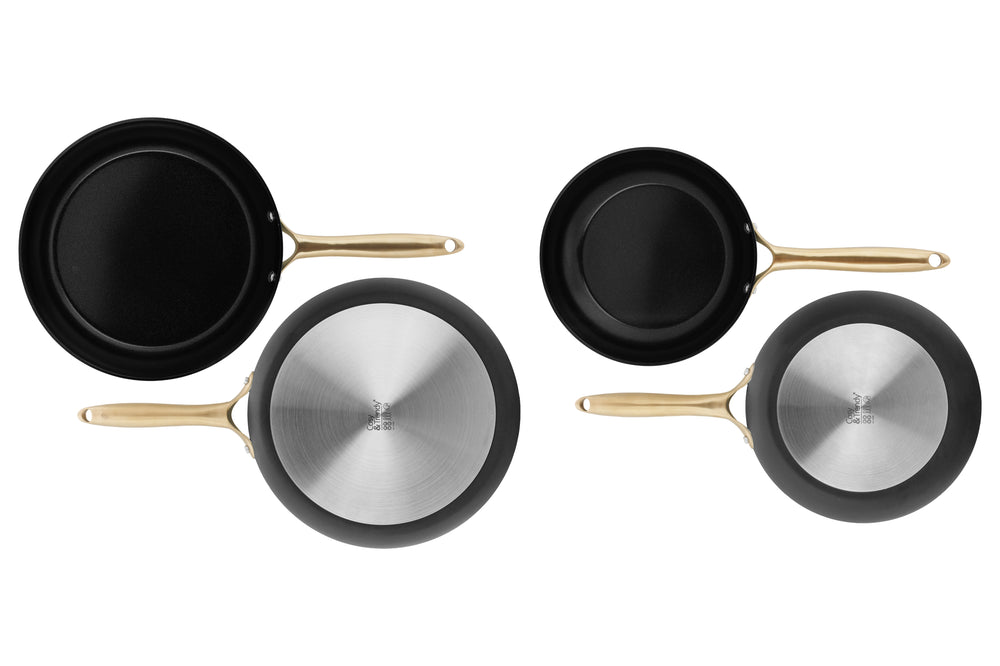 Cookinglife Frying pan set Style Black Ø 24 and 28 cm – suitable for all heat sources – ceramic non-stick coating 