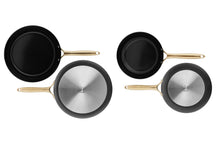 Cookinglife Frying pan set Style Black Ø 24 and 28 cm – suitable for all heat sources – ceramic non-stick coating 
