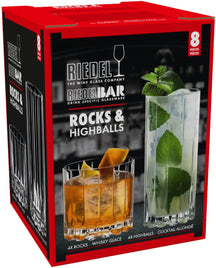 Riedel Glaze Set Cocktail & Whiskey Rocks & Highballs - 8 pieces