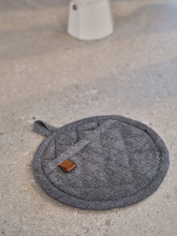 Cosy & Trendy Agarradera de tela Chambray negro
