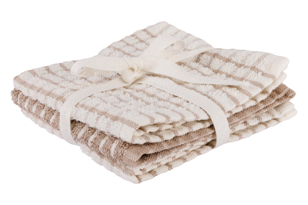 Cosy & Trendy Paños para lavar de tela Arena 30 x 30 cm - 3 piezas