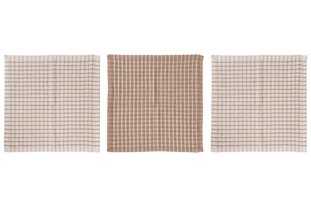 Cosy & Trendy Paños para lavar de tela Arena 30 x 30 cm - 3 piezas