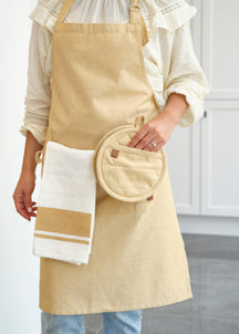 Cosy & Trendy Tea Towels Fabric Amber Gold 50x70 cm - 3-piece