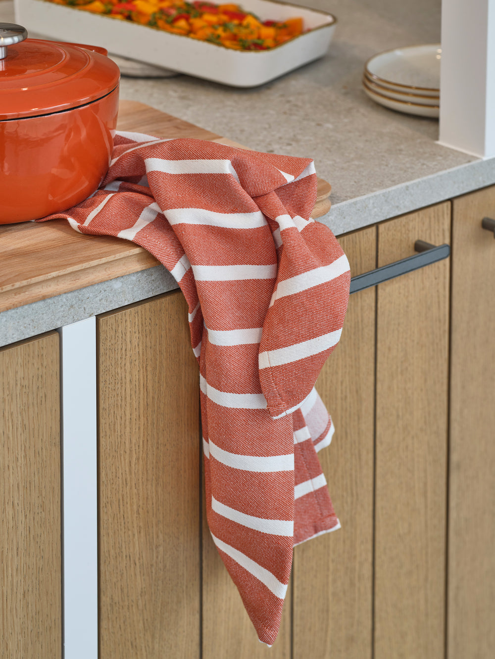 Cosy & Trendy Tea Towels Fabric Rust 50x70 cm - 3-piece