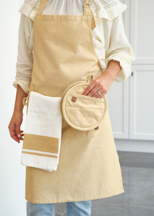 Delantal de cocina Cosy & Trendy Tela Amber Gold