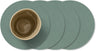 LIND DNA Coasters Nupo - Leather - Pastel Green - ø 10 cm - 4 pieces
