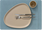 LIND DNA Placemats Nupo - Leather - Light Blue 45 x 35 cm - 2 Pieces