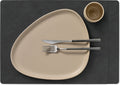 LIND DNA Placemats Nupo - Leather - Black - 45 x 35 cm - 2 pieces