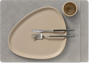 LIND DNA Manteles Individuales Hippo - Cuero - Gris Antracita - 45 x 35 cm - 2 Piezas