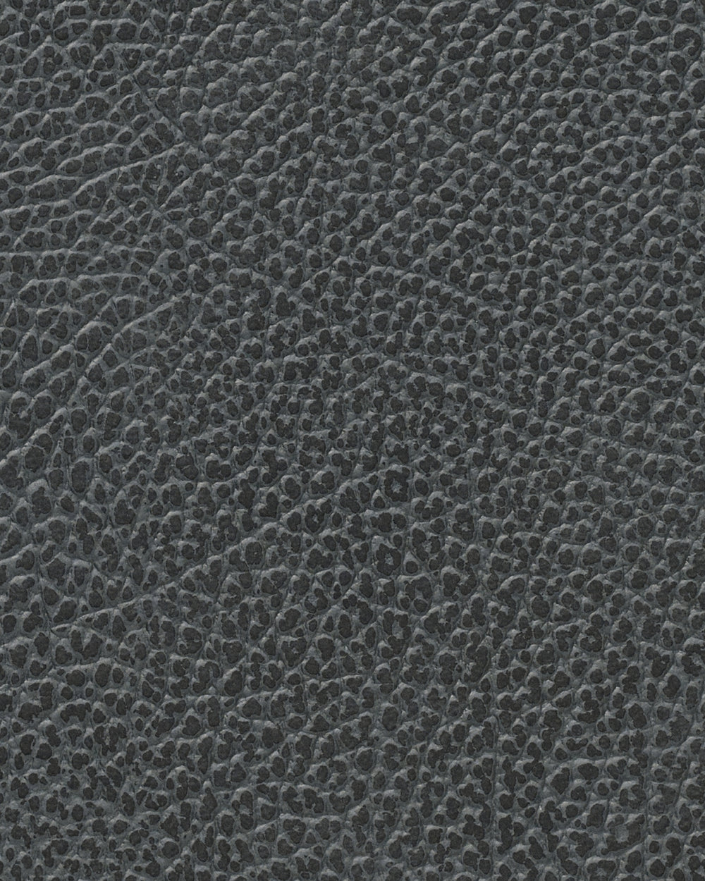 LIND DNA Placemats Hippo - Leather - Black Anthracite - Curved - 44 x 37 cm - 2 Pieces