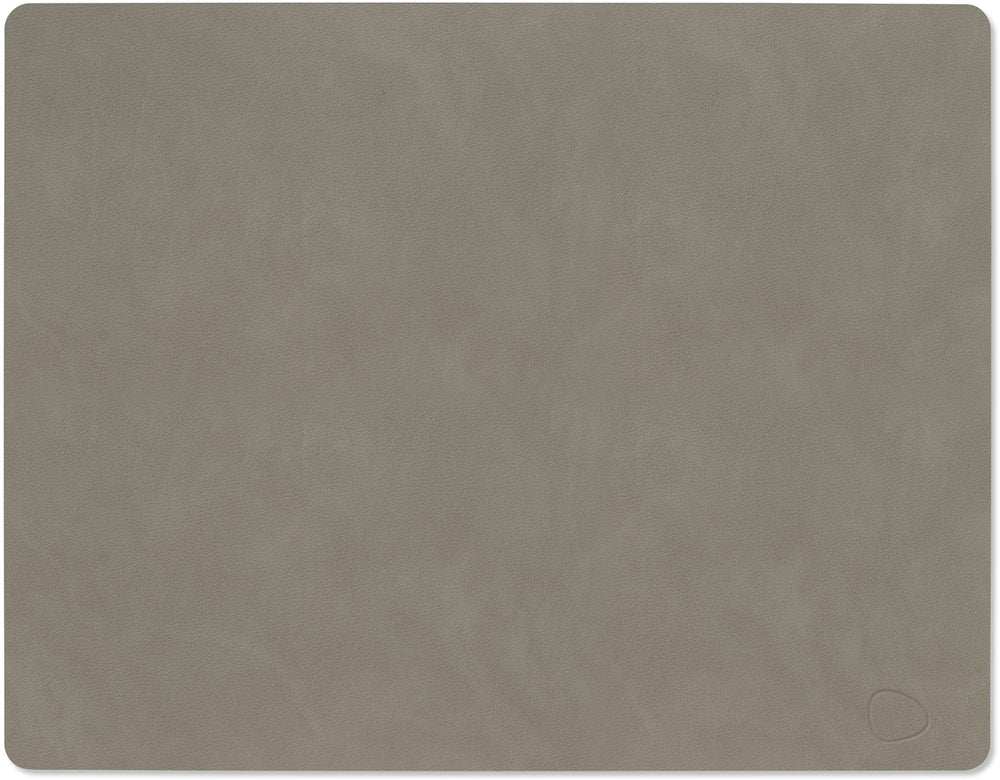 LIND DNA Placemats Nupo - Leather - Flint Grey - 45 x 35 cm - 2 pieces