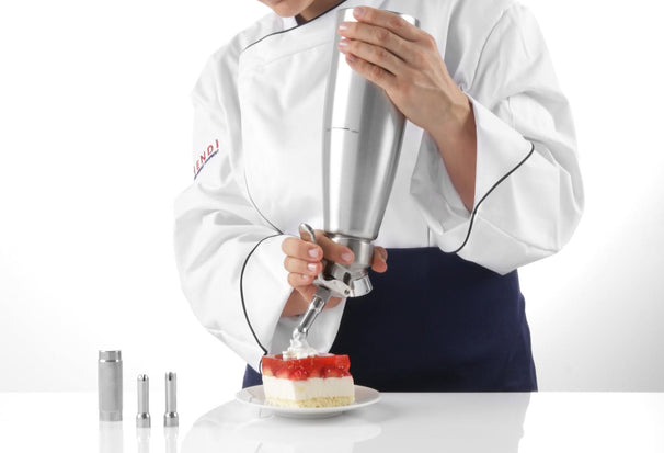 Sifón para nata Hendi acero inoxidable 500 ml + 10 cartuchos de nata