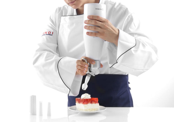 Sifón para nata Hendi blanco 950 ml + 10 cartuchos de nata
