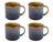 Cosy & Trendy Mugs Quintana Amber - 450 ml - 4 pieces
