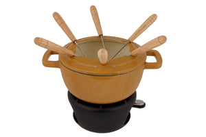 Set de fondue Cosy & Trendy Fontestic Hierro fundido Ámbar Oro - Ø 18 cm