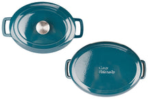 Cosy & Trendy Braadpan met deksel Fontestic Gietijzer Green Heron Ovaal - 31 x 24 cm / 6 Liter - bovenaanzicht en onderaanzicht