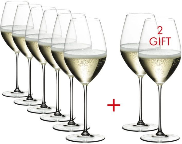 Copas de champán Riedel - Flutes - Veritas - 449 ml - Paga 6 y lleva 8