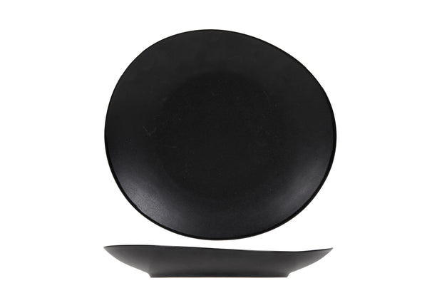 Cosy & Trendy Platos para desayuno / Platos para postre Vongola Negro - 22 x 20 cm - 4 unidades